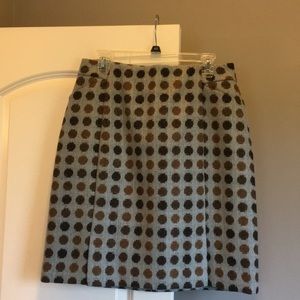 Boden British Tweed by MOON Polka Dot Skirt 10L